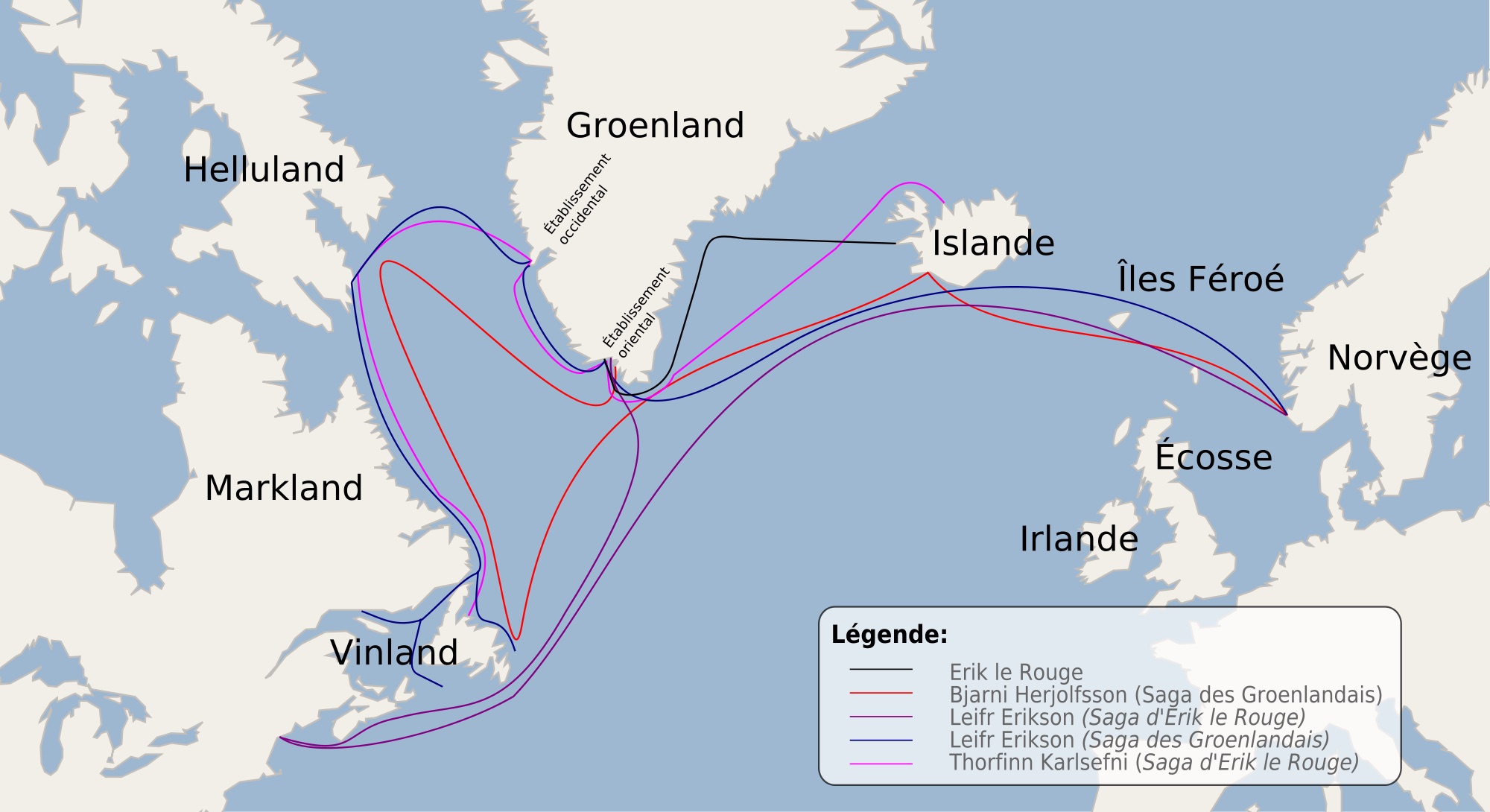 Bjarni The Little Known Viking That Discovered America Before   2000px Map Erik Le Rouge Fr.svg  