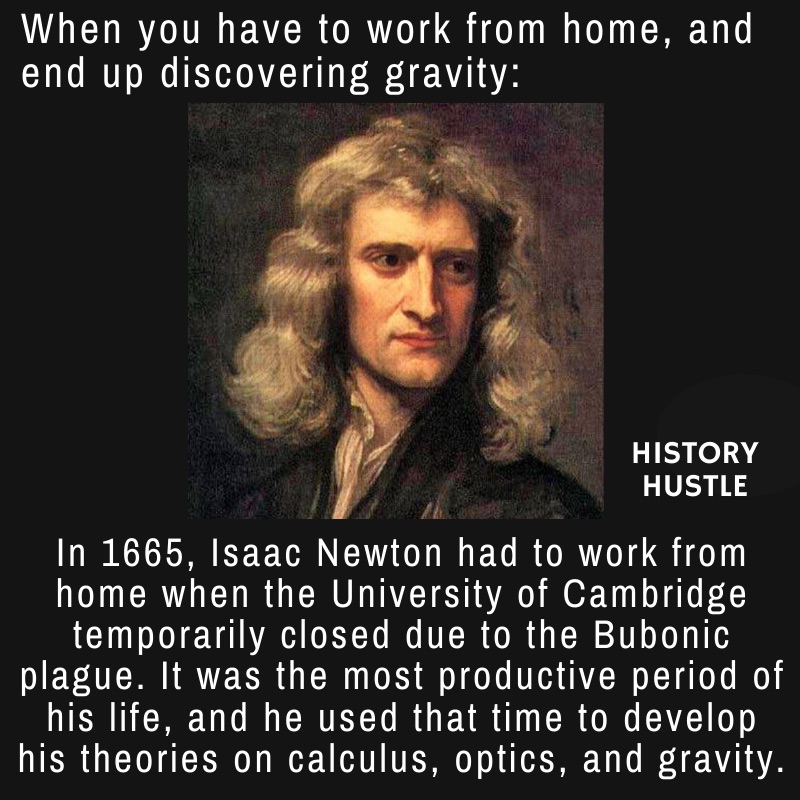 Isaac Newton Worked from Home During the Plague and 'Discovered