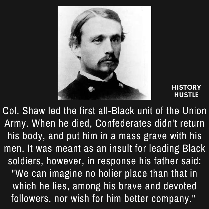 picture of Colonel Shaw Glory with write up about his leadership, in representation of Black History facts