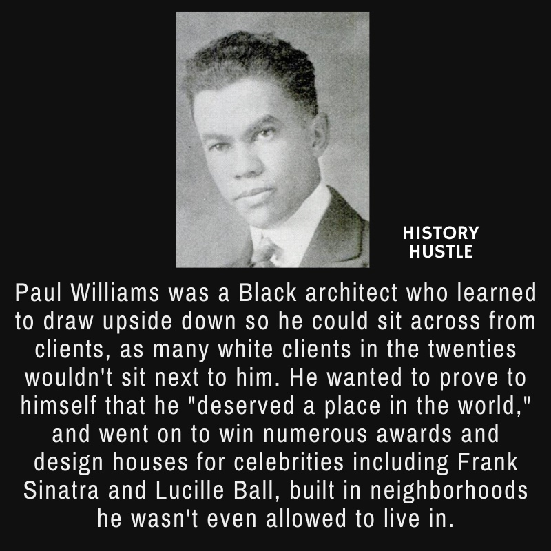 picture of Paul Williams with write up about his being an architect