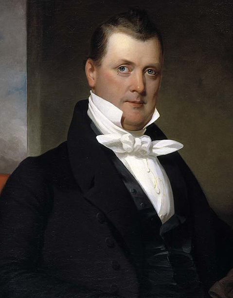 a portrait of a younger James Buchanan painted by J. Eichholtz