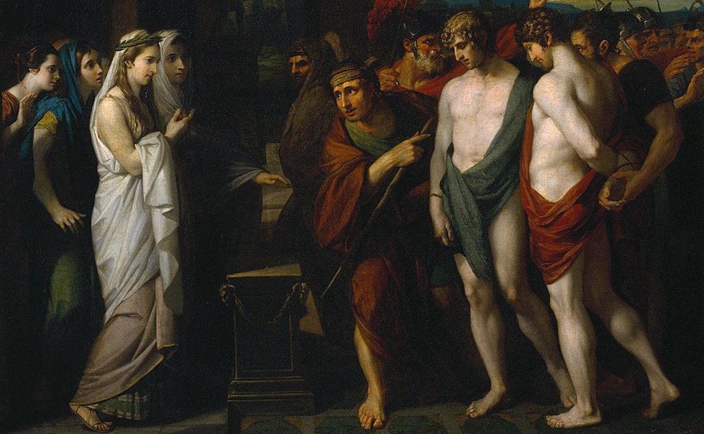 Pylades and Orestes Brought as Victims before Iphigenia by Benjamin West, one of the known LGBTQ couples in history