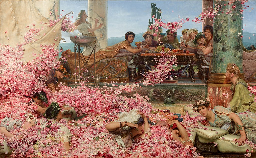 The Roses of Heliogabalus, depicting the young Roman emperor Elagabalus (203–222 AD) hosting a banquet.