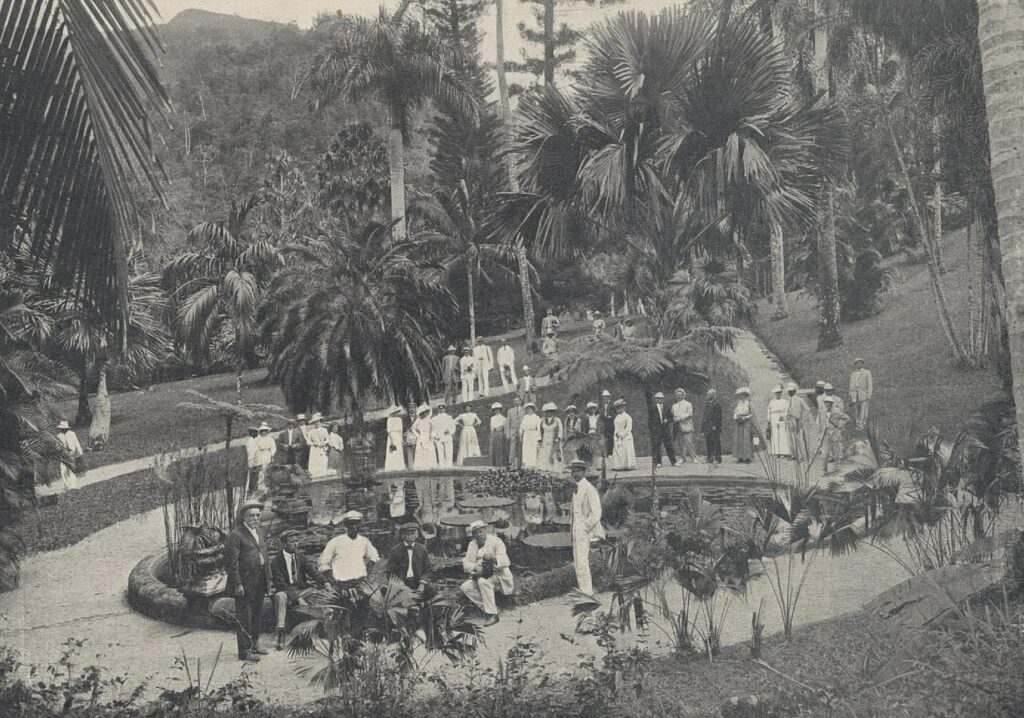 a black and white photo showing United Fruit Company's staff