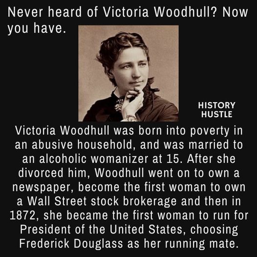 image of Victoria Woodhull by History Hustle with history facts