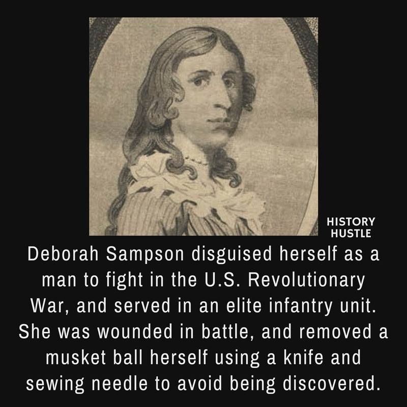 image of Deborah Sampson with history facts, by History Hustle