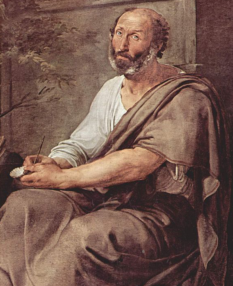 oil painting by Francesco Hayez dated 1811 of Aristotle, the philosopher