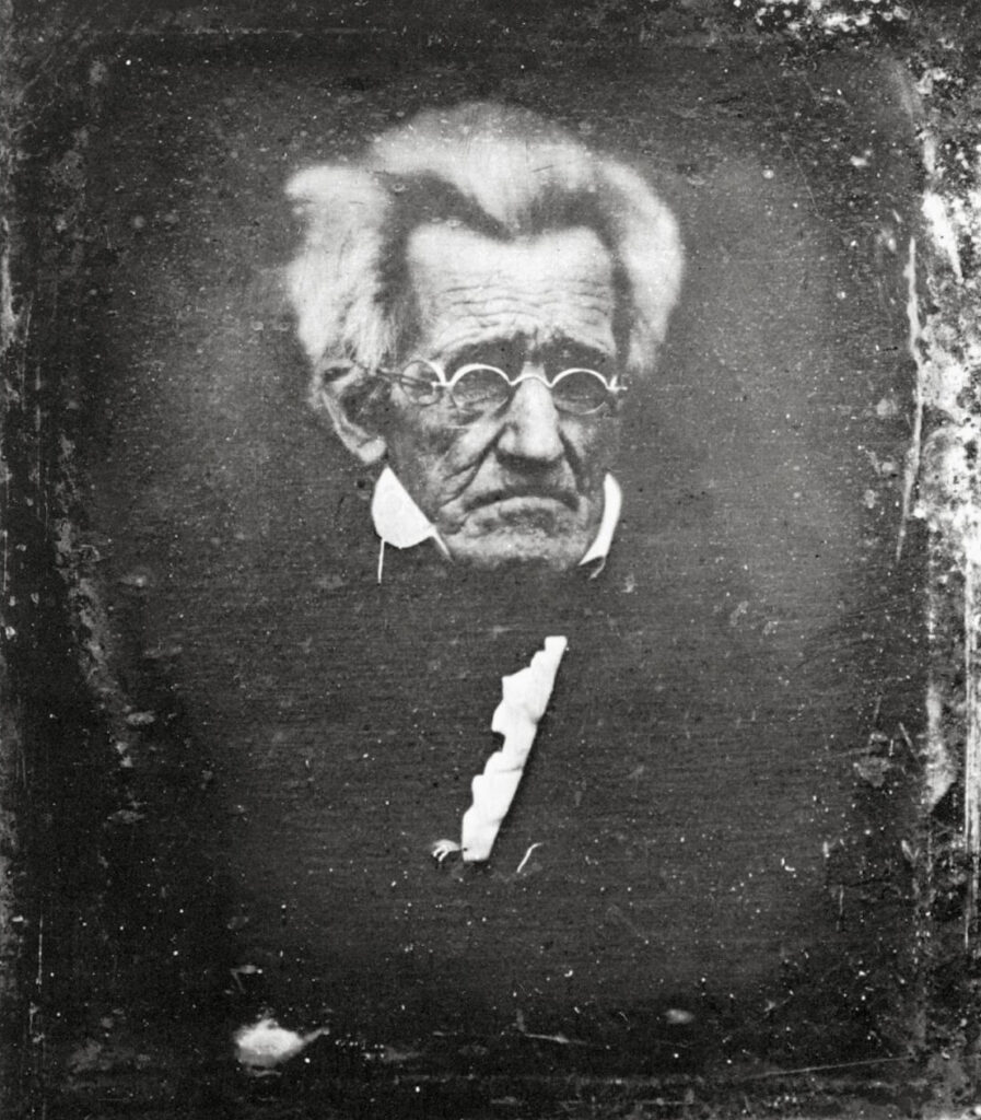 Daguerreotype taken of former US President, Andrew Jackson, circa 1844-45