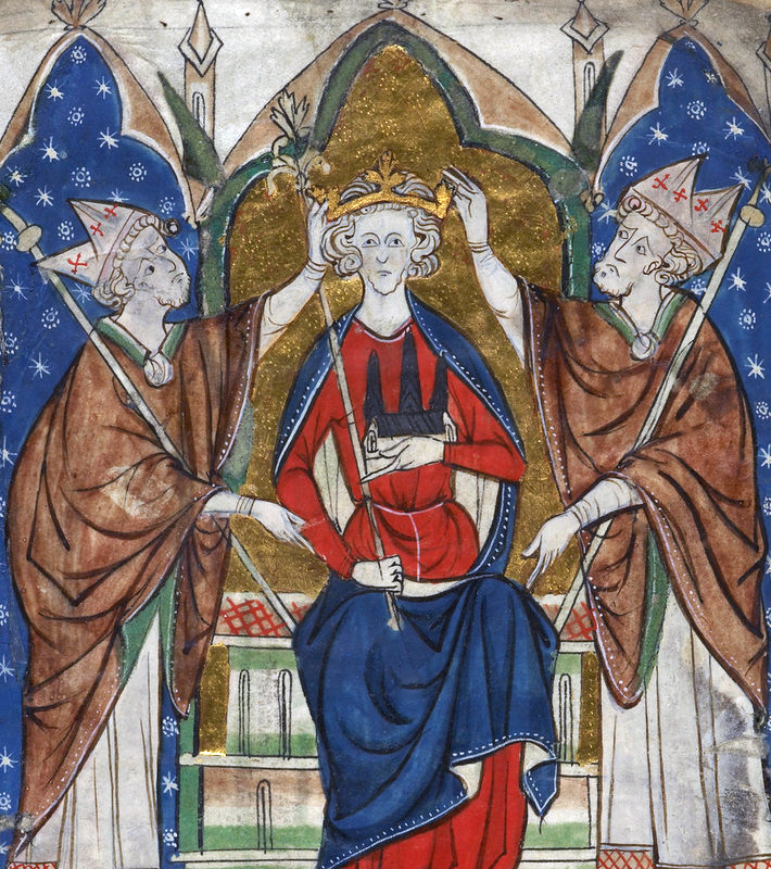 a painting of Henry III being coronated