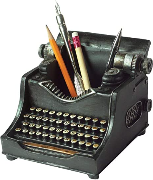 old typewriter pen or business card holder