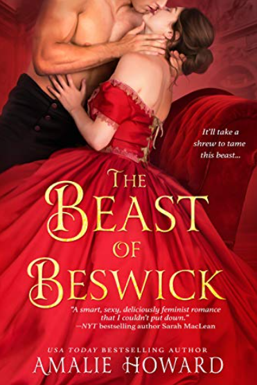 screenshot of book cover, The Beast of Beswick by Amalie Howard