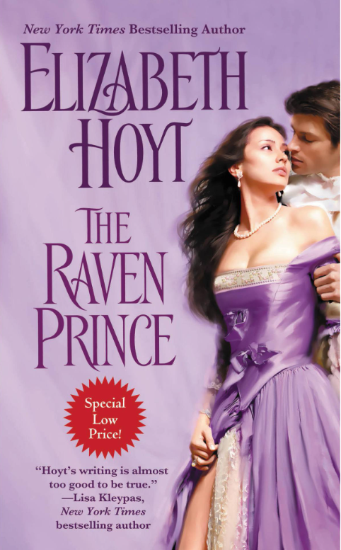 screenshot of book cover, The Raven Prince by Elizabeth Hoyt